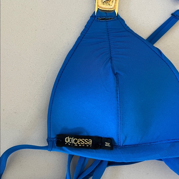 Dolcessa Swimwear Blue Bikini Set Size Medium - Picture 5 of 12